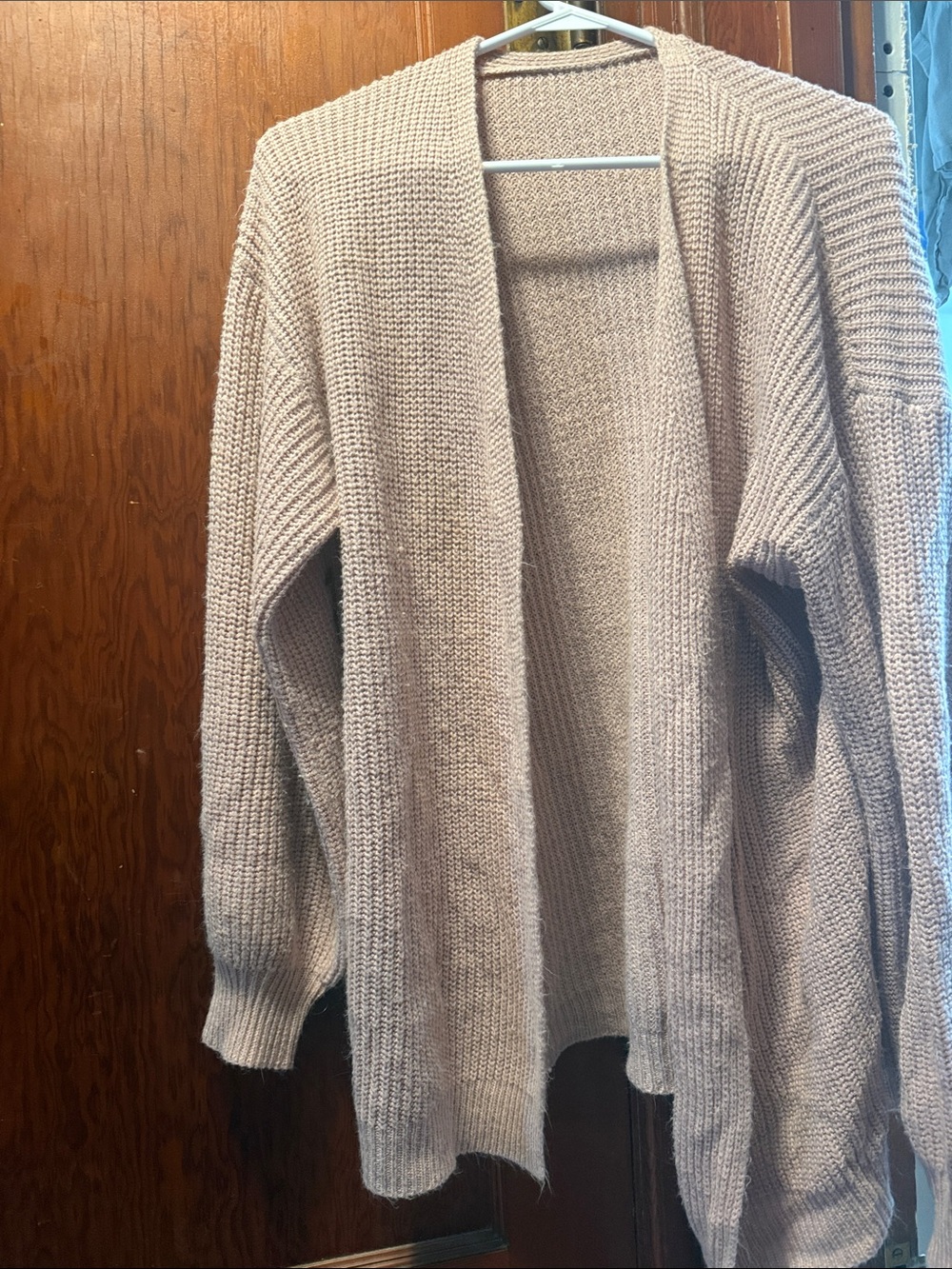 Source Unknown Open-Front Cardigan Sweater - Light Beige